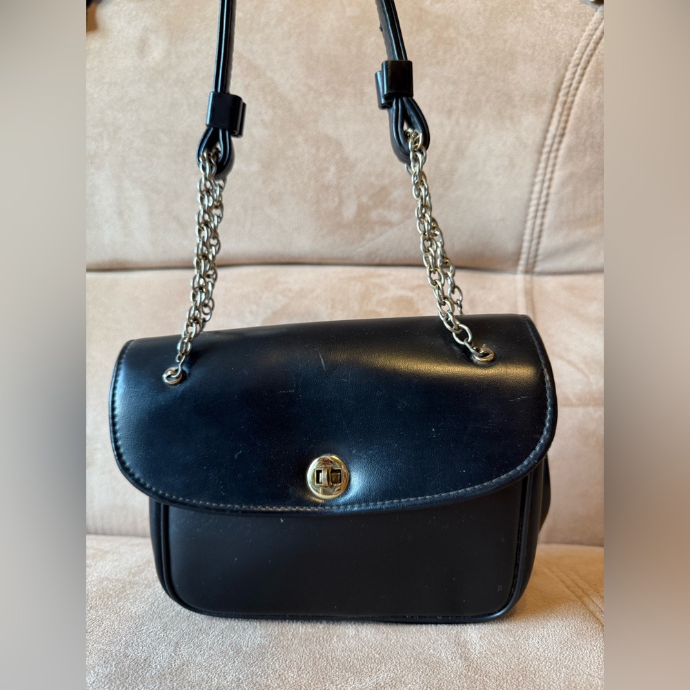 Jaclyn VINTAGE Black Leather Handle Bag